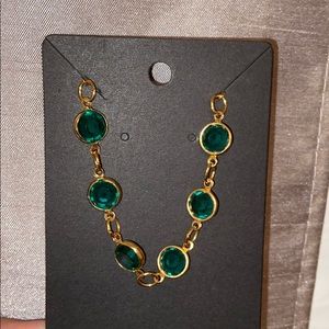 Gold with Green stone bracelet
